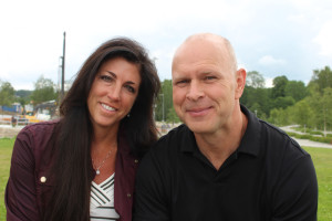 Pelle Fisk med frun Michelle besökte Lindesberg i somras. Foto: Hans Andersson