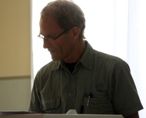 Per Zetterlund pratade om Solel i Lindesberg vid dagens Rotaryträff. Foto: Ida Lindkvist