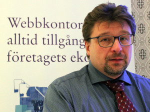 Peder Larsson från Grant Thornton berättade om förändringar i skattelagstiftningen som är på gång. Foto: Hans Andersson